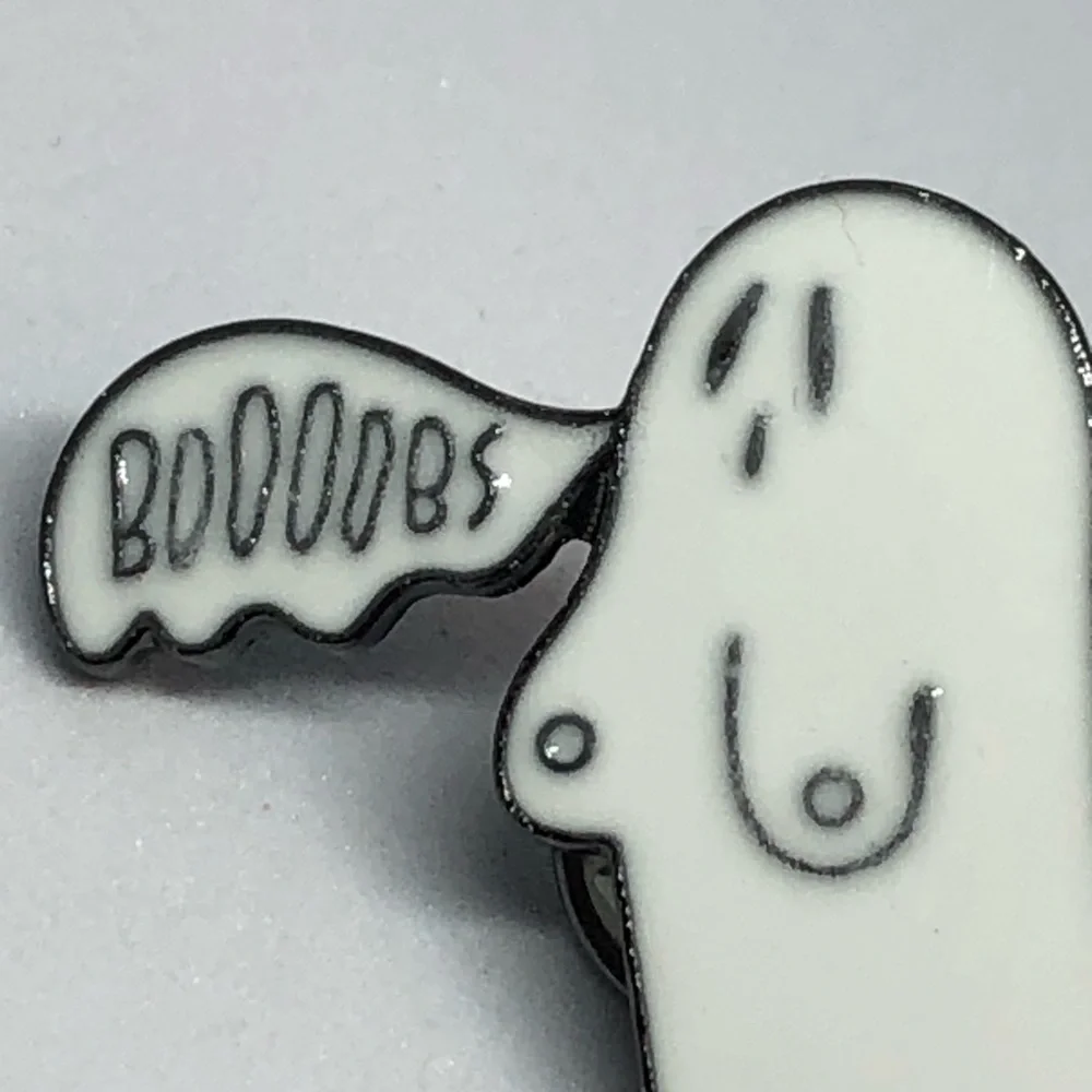 Ghost Boo*ies Enamel Pin Lapel New Funny Novelty